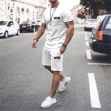 Fear Of God Fog T Shirt Essentials Double Line Casual Sports Short Sleeve Shorts Suit