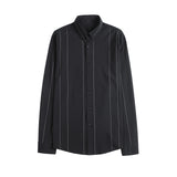 Men Shirts Striped Business Long Sleeve Shirt