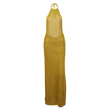 Women Summer Dresses Midi Dress  Summer Women's Sexy Backless Beach Dress