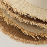 Straw Hat Bow Straw Hat Summer Outdoor Sun Protection Seaside Beach Hat