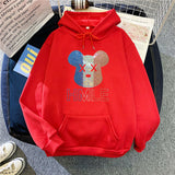 Slogan Graphic Hoodie Velvet Padded Hooded Sweatshirt Women's Coat