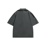 Man Summer T Shirt Color-Contrast Check Affixed Cloth Embroidered