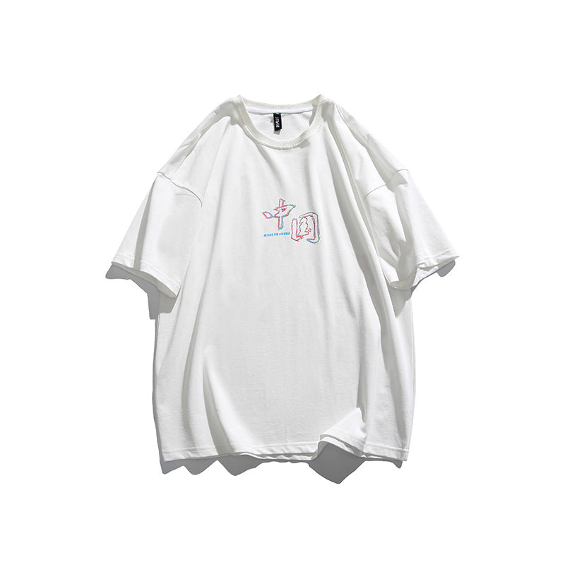 2022 Summer Man Outfits Large Printed Short Sleeve