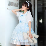 Gothic Lolita Harajuku Style Clothing Lolita Dress JSK Summer Cute Princess Dress Chiffon