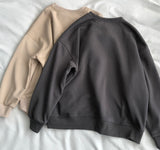 Diana Harvard Sweatshirt Smile Loose Sweater Women's Crew Neck Casual Pullover Warm Top