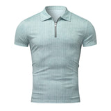 Polo Shirts Slim-Fit Short-Sleeved Stripes