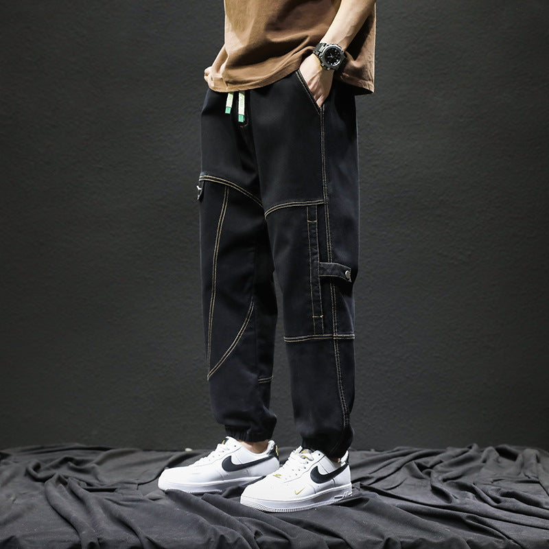 Men Cargo Pants Spring Overalls Men's Loose Casual Pants