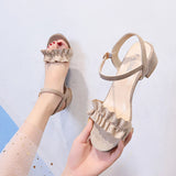 Nude Chunky Heel Sandals