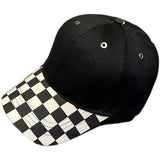 Vintage Check Baseball Cap Chessboard Lattice