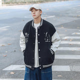 Dodgers Letter Jacket Outfit Senior Jackets Varsity Baseball College Coat Spring and Autumn Letters Embroidered Baseball Uniform Coat
