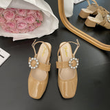 Nude Block Heel Sandals