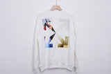 Off White Sweatshirts round Neck Sweater Men Splash Ink Arrow Print Owt Casual Fashionable