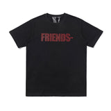 Vlone Men and Women Couple Personality Fashion plus Size Retro Sports Short Sleeve Tshirt