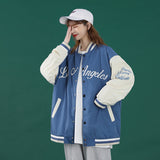 Dodgers Letter Man Jacket Outfit Senior Jackets Varsity Baseball College Coat Baseball Uniform Couple Wear Spring Loose Jacket