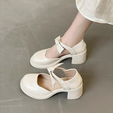 Nude Block Heel Sandals Vintage High Heels Bow Leather Shoes