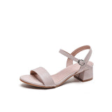 Nude Wide Fit Block Heels Chunky Heel Sandals