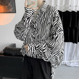 Men's Shirts Autumn Printed Loose Long Sleeve Shirt