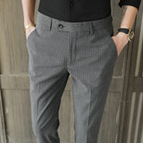 Men Trousers Embroidered Casual Suit Pants