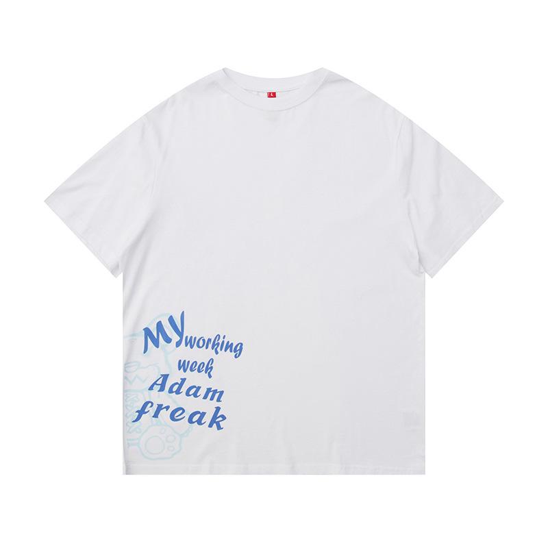 Men T Shirt Summer Casual Tops Men's Japanese National Fashion Boys round Neck Short Sleeve Casual Loose Bear Monster Women's T-shirt