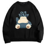 Men and Women Pokemon Pikachu Hoodie Pokémon Snorlax round Neck Sweater