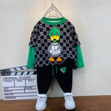 Toddler Boys Sweater Boys' Suit Cartoon Pattern Two-Piece Set