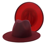 Walter White Fedora Woolen Hat Double-Sided Felt Hat Autumn Winter Retro Fedora Hat