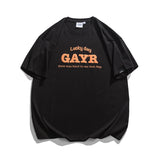 Man Summer T Shirt Letter Printed Round Neck