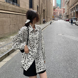 Dalmatian Coat Chiffon Shirt Polka Dot