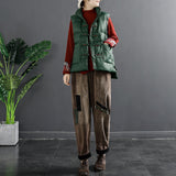 Women Winter Coats Puffer down Vest Lightweight down Vest Women's Retro Stand Collar
