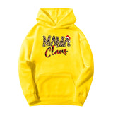 Boy Mama Hoodie Leopard Print Christmas Print Hooded Hoodie