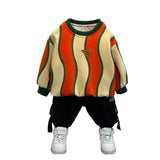 Toddler Boys Sweater Boys' Striped Sweater Spring and Autumn