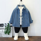 Toddler Boys Sweater Boys Soft Denim Shirt Kids' Overcoat
