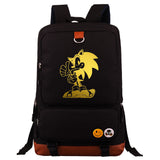 Sonic Backpack Golden Game Sonic School Bag for Teenagers