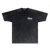 Amiri T Shirt Washed and Worn Retro Short Sleeve T-shirt