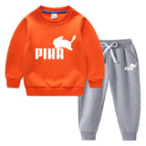 Children Pokemon Pikachu Hoodie & Pant Set Fleece Lined Padded Warm Keeping Winter Clothes Sweatershirt Suit