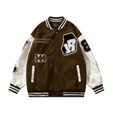 Blackair Jacket PU Leather Jacket Coat Loose Baseball Uniform