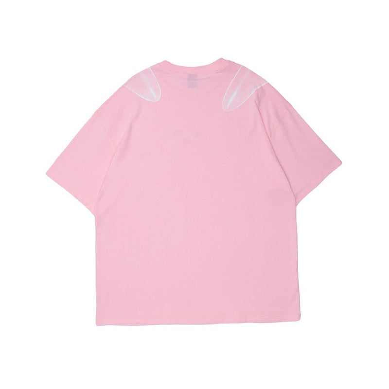 Men T Shirt Summer Casual Tops Cartoon Rabbit Print Short Sleeve T-shirt