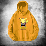 Men and Women Pokemon Pikachu Hoodie Hooded Fleece Lined Sweater