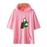 Dreamwastaken Novelty Hoodies Dream Merch Shirt Loose Print Fashion Loose Hooded T-shirt Short Sleeve Top