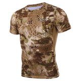 Tactics Style T Shirt For Men Outdoor Tactics T-shirt Stretch Short Sleeve Military Fan T-shirt