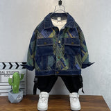 Toddler Boys Jackets Boys' Denim Jacket Spring and Autumn Clothes for Children