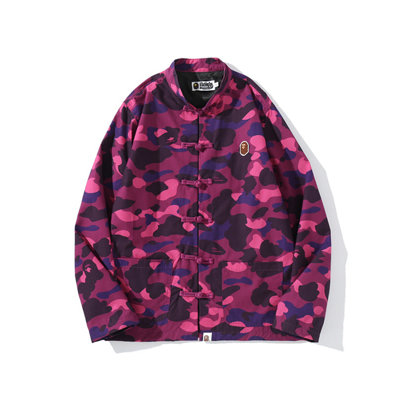 BAPE Varsity Jacket Camouflage Jacket Men's Casual Jacket