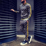 Men′s Athletic Tracksuit Sweat Suits for Men Outfits Spring and Autumn Fashion Outdoor Leisure Men's Clothing Coat Trousers Sportswear