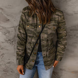Nina Parker Camo Jacket Camouflage Loose Casual Jacket Female