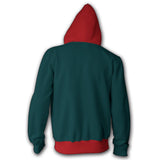 Spider Man Hoodie 3D Printed Full-Zip Cardigan Hooded