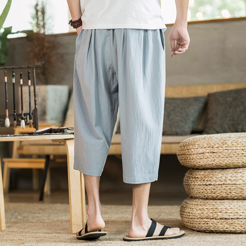 Linen Pants Straight Leg Pants Summer Loose Linen Casual Pants
