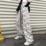 Harajuku Clothing Men Classic Retro Pants Straight Leg Pant Summer Vintage Printed Cargo Pants Men & Women Trendy Casual Pants Trousers