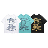 Men T Shirt Summer Casual Tops Men's Clothes Summer Wear Vintage Men's round Neck Short Sleeve Casual Loose Cartoon Dog Printed T-shirt