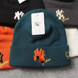 Yankee and Dogers Winter Hat Woolen Cap Men and Women Knitted Hat Autumn and Winter Warm