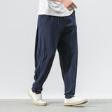 Linen Pants Straight Leg Pants Summer Casual plus Size Men